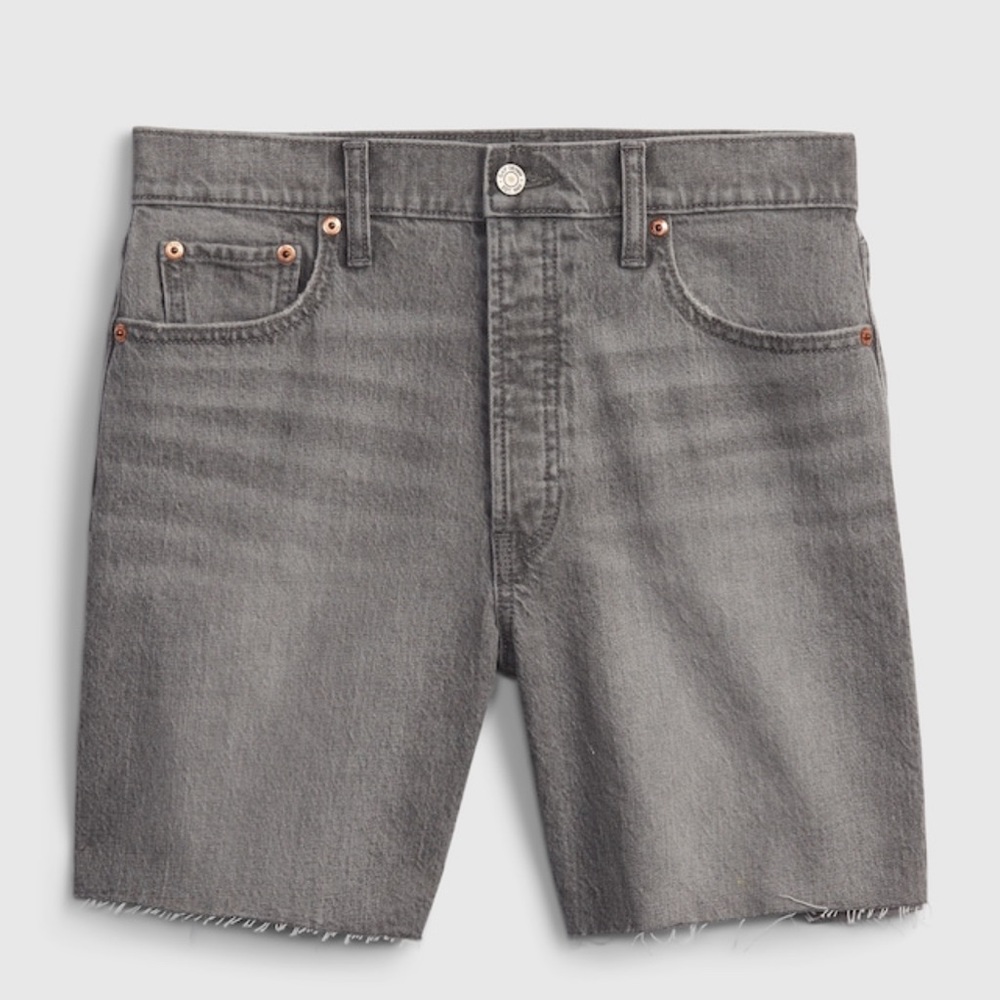 Gap 6" High Rise Cheeky Midi Jean Shorts with Washwell